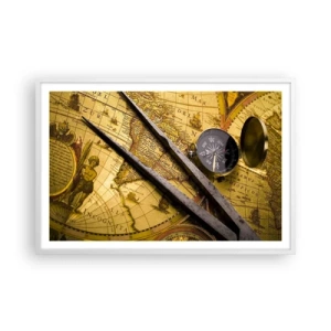 Affisch i vit ram - Var är skatterna? - 91x61 cm