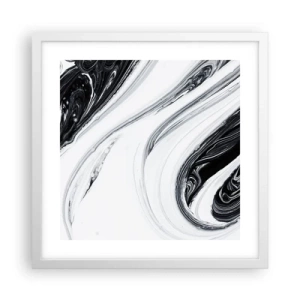 Affisch i vit ram - Motsatskombination - 40x40 cm