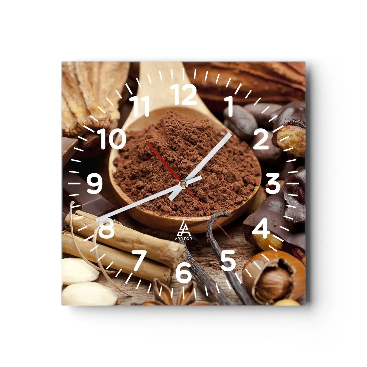 Väggklocka - Klocka på glas - Bäst för sorgen - 40x40 cm