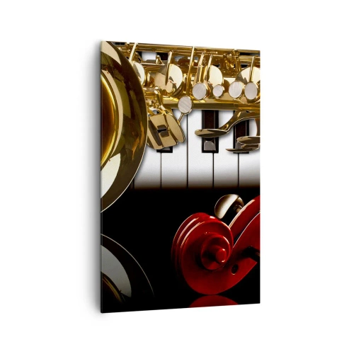 Canvastavla - Bild på duk - Plåt, trä och elfenben - 80x120 cm