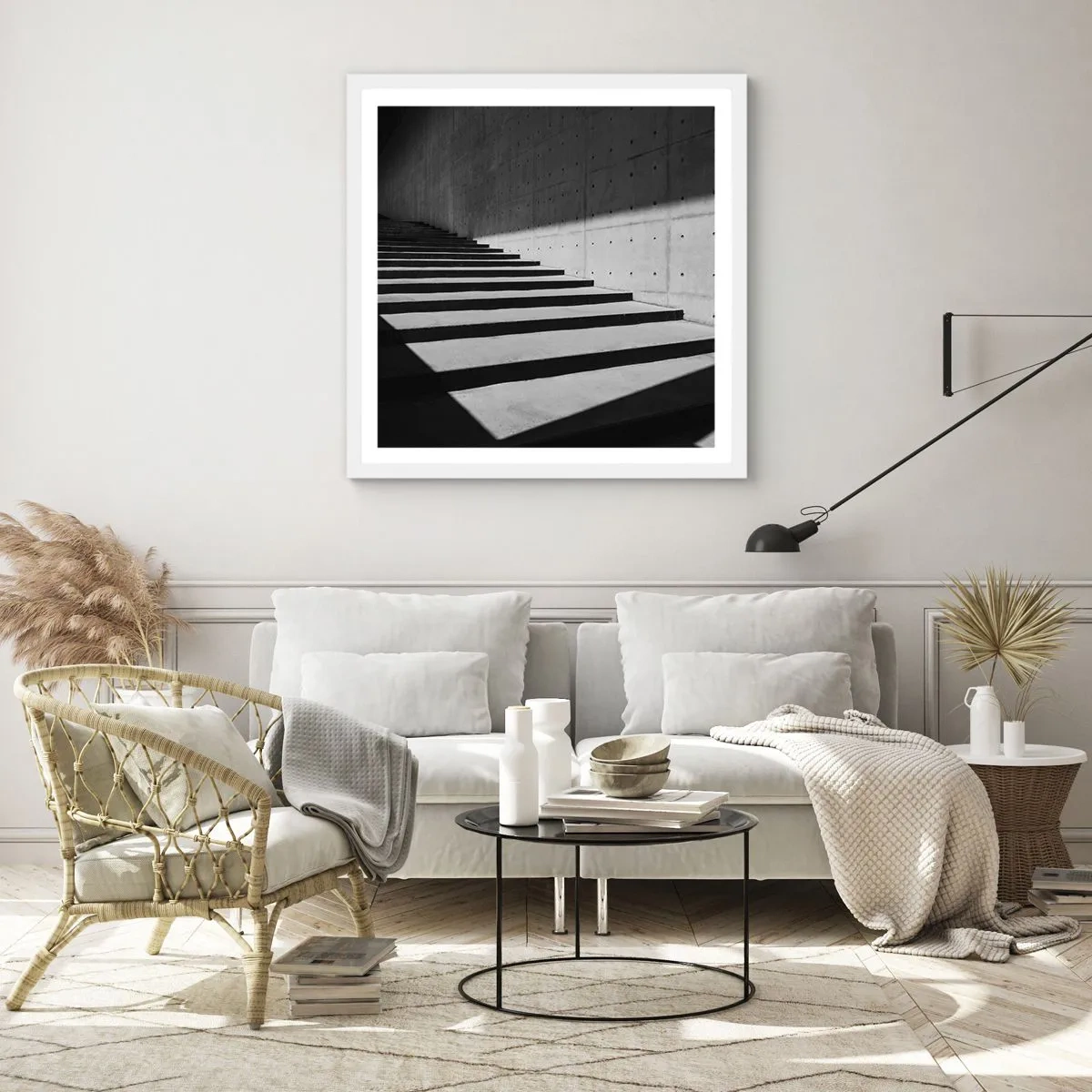 Affisch i vit ram - Modernismens råa skönhet - 60x60 cm