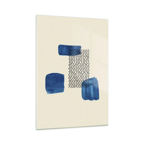 Glastavla - Bild på glas - Abstrakt kvartett - 50x70 cm