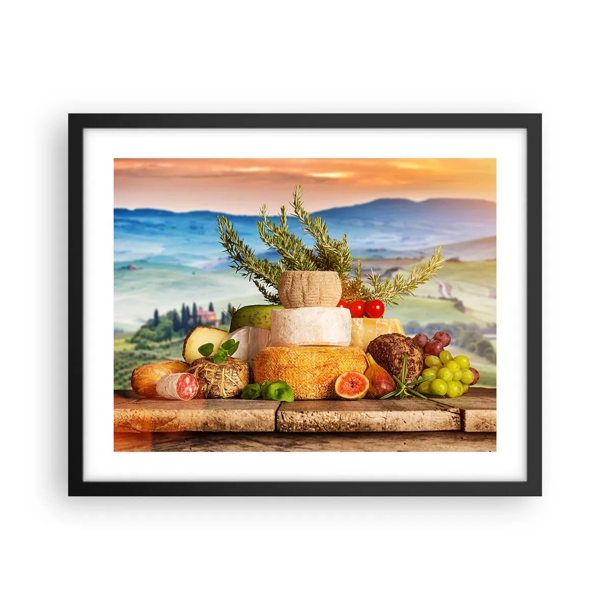 Affisch i svart ram - Italiensk livsglädje - 50x40 cm