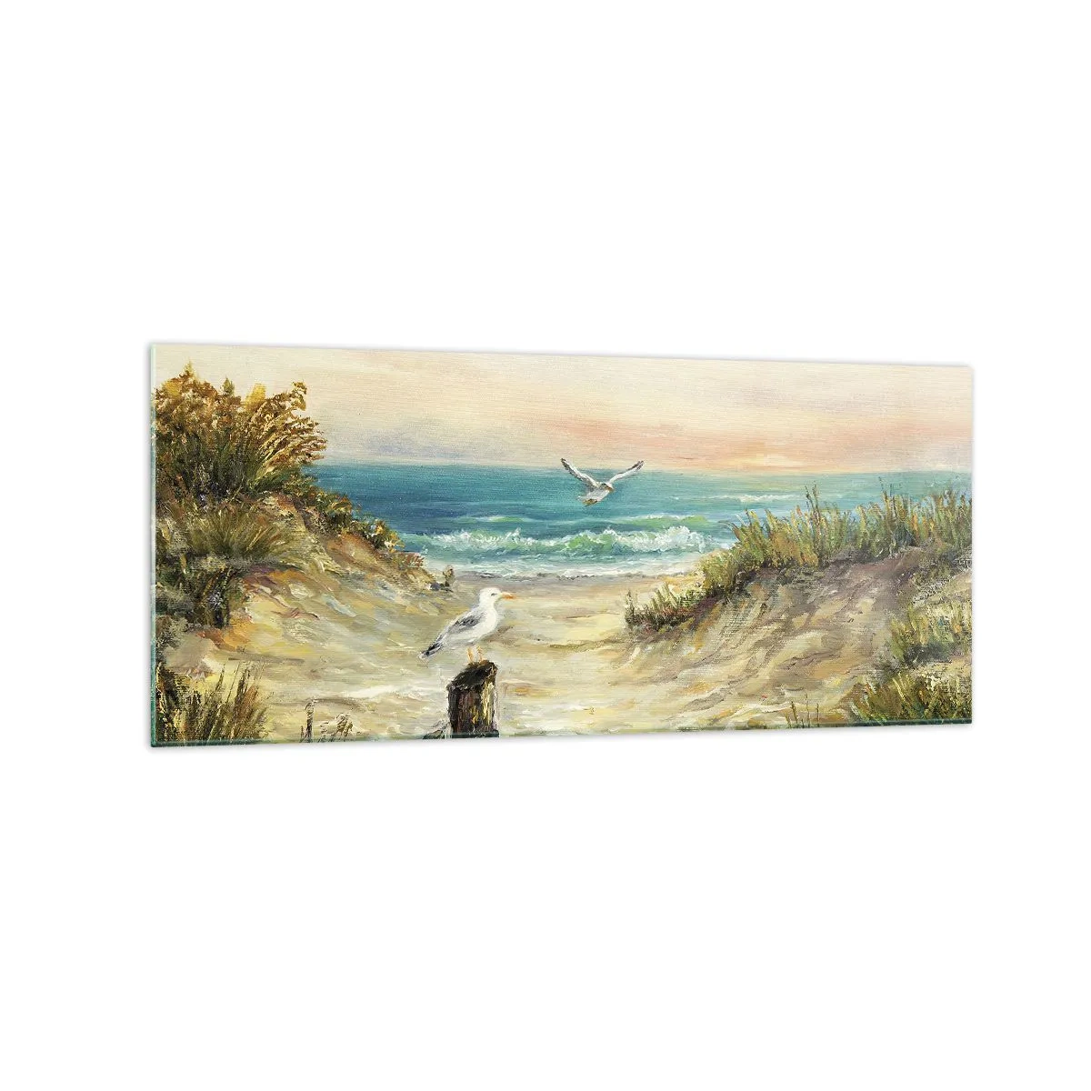 Glastavla - Bild på glas - Vindstilla - 120x50 cm