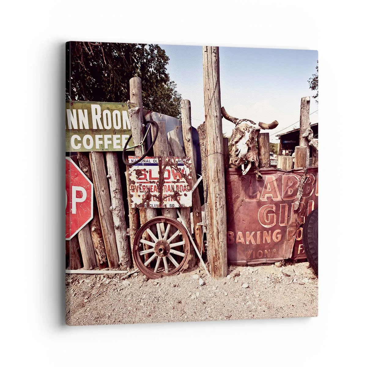 Canvastavla - Bild på duk - Och tiden står stilla - 40x40 cm