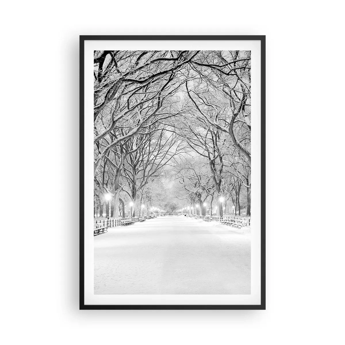 Affisch i svart ram - De fyra årstiderna - vinter - 61x91 cm