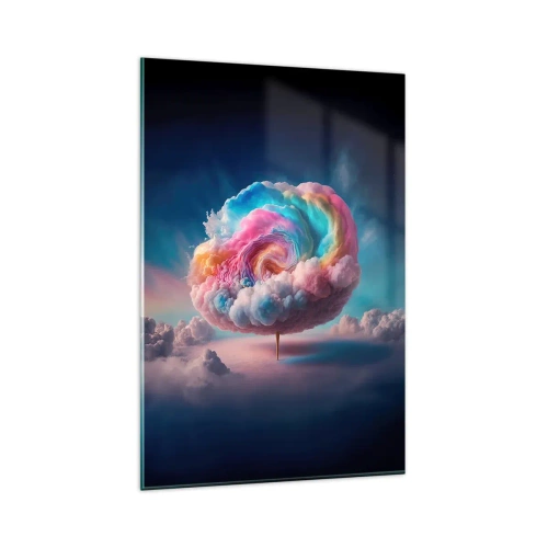 Glastavla - Bild på glas - En dröm om en nöjespark - 80x120 cm