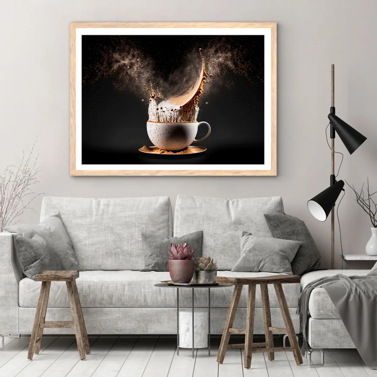 Affisch i ram av ljusek - Smakexplosion - 100x70 cm