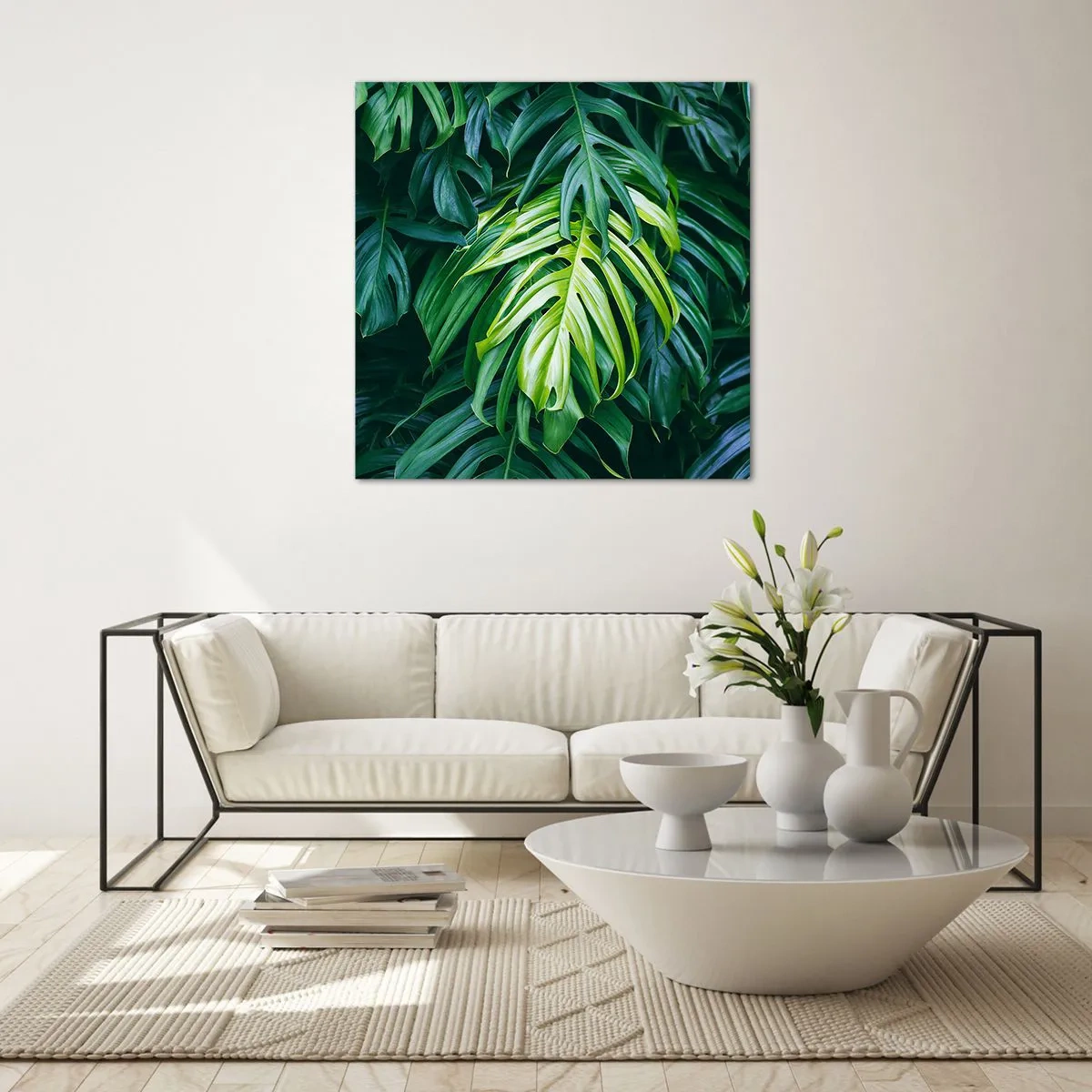 Glastavla - Bild på glas - Doppa sig i fräschheten - 60x60 cm