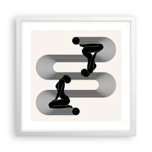 Affisch i vit ram - Sensuell symmetri - 40x40 cm