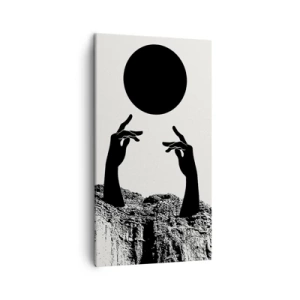 Canvastavla - Bild på duk - Surrealistisk komposition: solen och resten - 45x80 cm