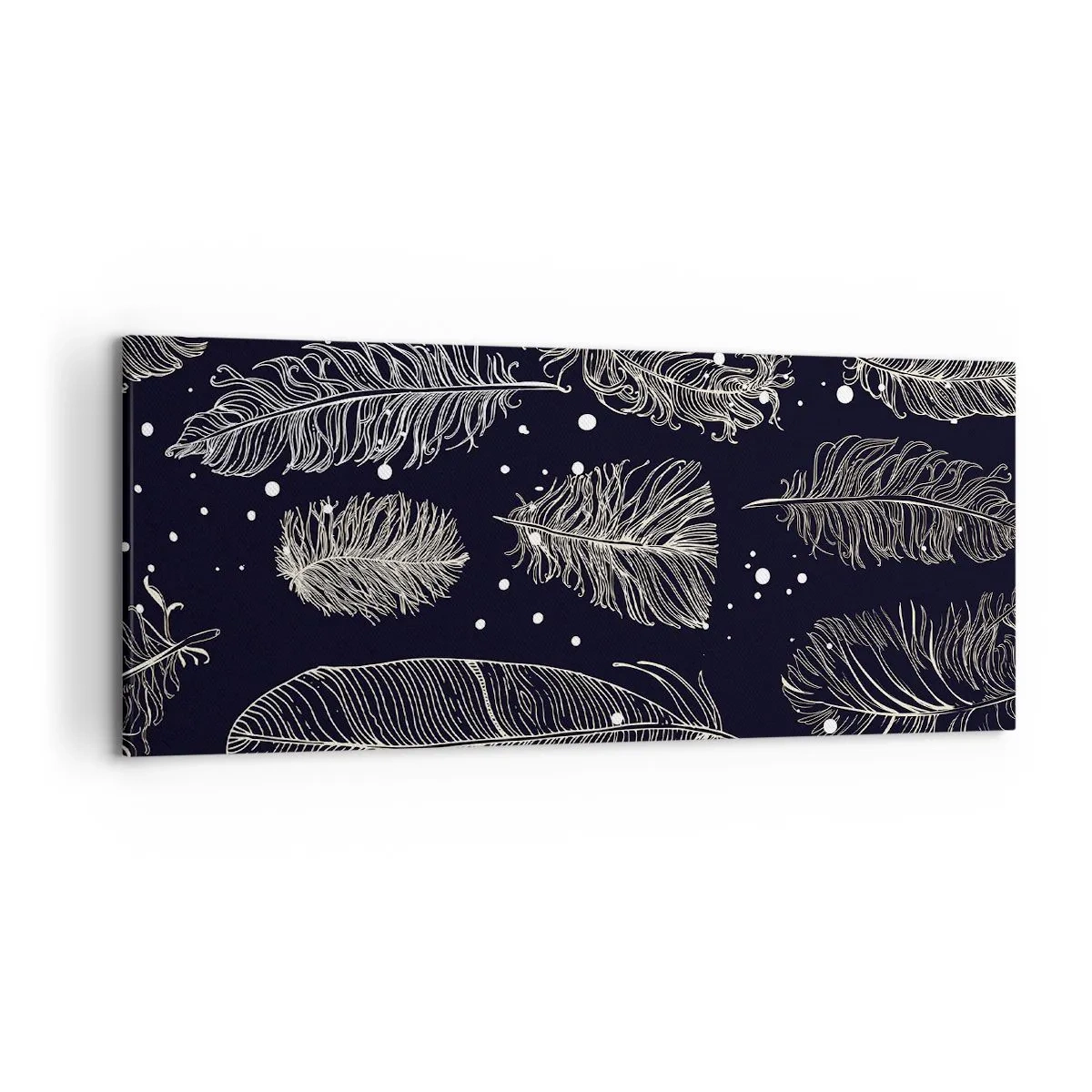 Canvastavla - Bild på duk - Fjäderspets - 120x50 cm