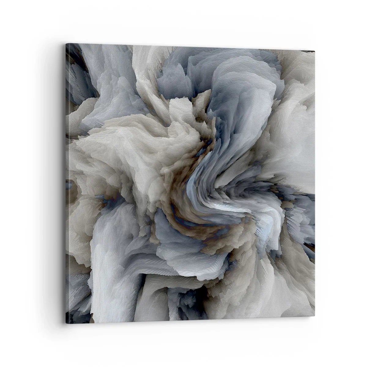 Canvastavla - Bild på duk - Sten och blomma - 70x70 cm