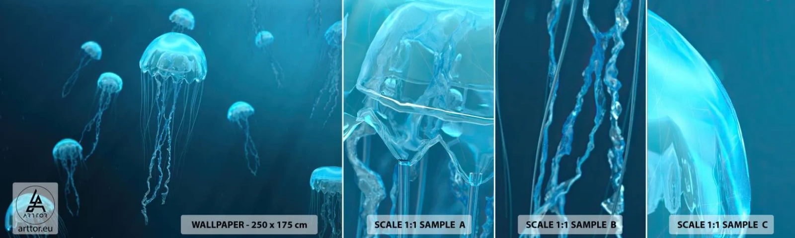 Fototapet Prov Standard Eco - Havets dans - Manet, Hav, Vatten - 100x30 cm