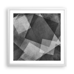 Affisch i vit ram - Den eviga symbolen för hållbarhet och ordning - 50x50 cm