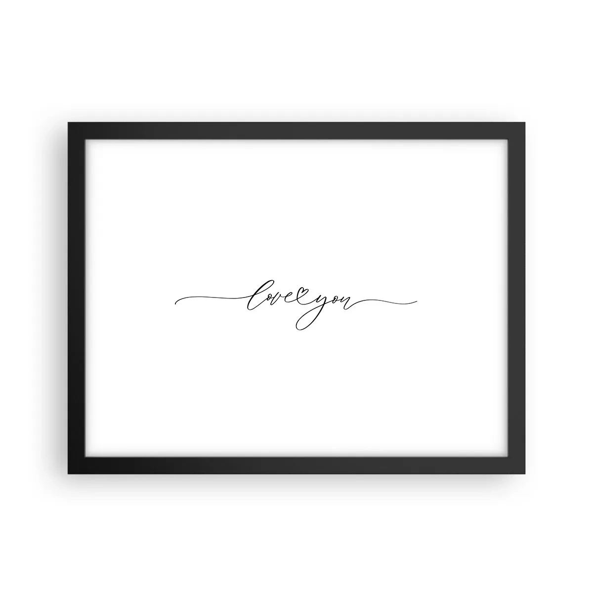 Affisch i svart ram - Svart på vitt - 40x30 cm