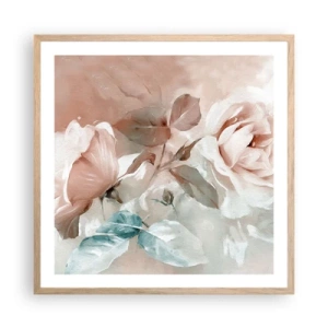Affisch i ram av ljusek - Romantikens anda - 60x60 cm