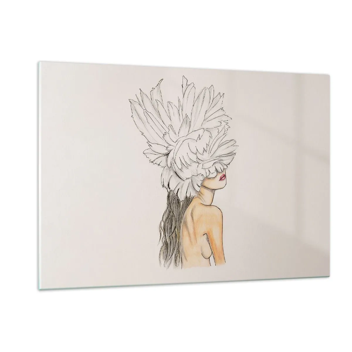 Glastavla - Bild på glas - Krönt skönhet - 120x80 cm