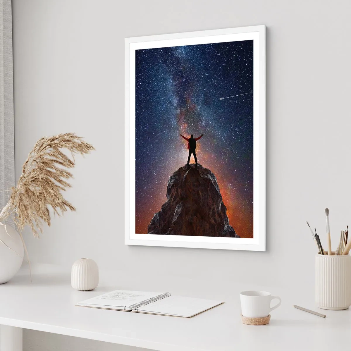 Affisch i vit ram - Kraften är med mig! - 70x100 cm