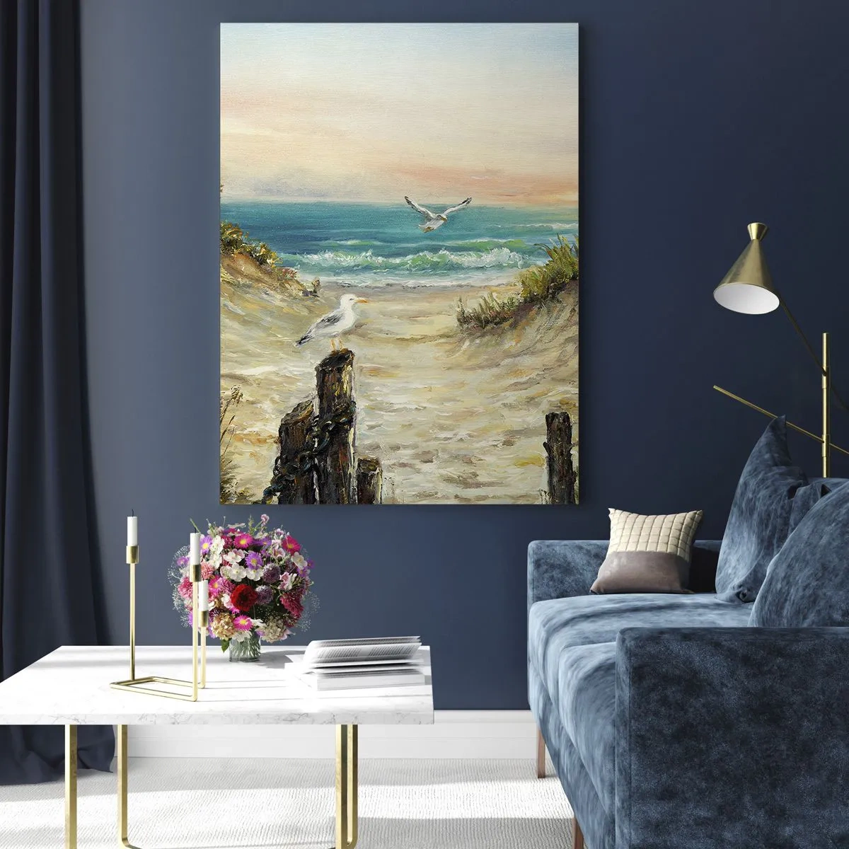 Glastavla - Bild på glas - Vindstilla - 50x70 cm