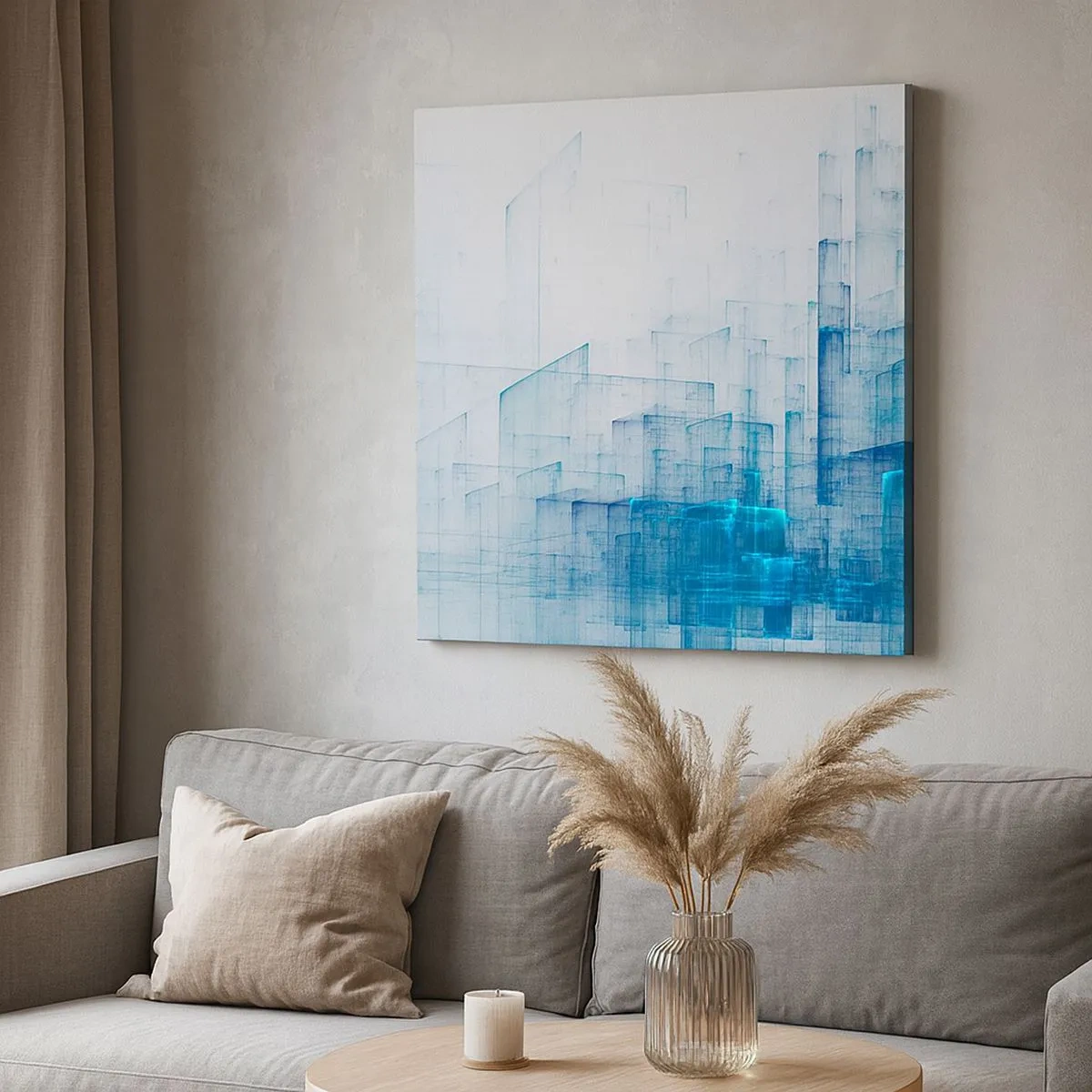 Canvastavla - Bild på duk - Hur utrymmet blev till - 30x30 cm