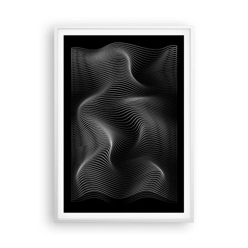 Affisch i vit ram - Ljusets dans i rymden - 70x100 cm
