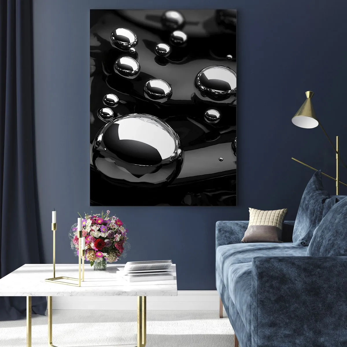 Glastavla - Bild på glas - Ur svarta massan - 50x70 cm