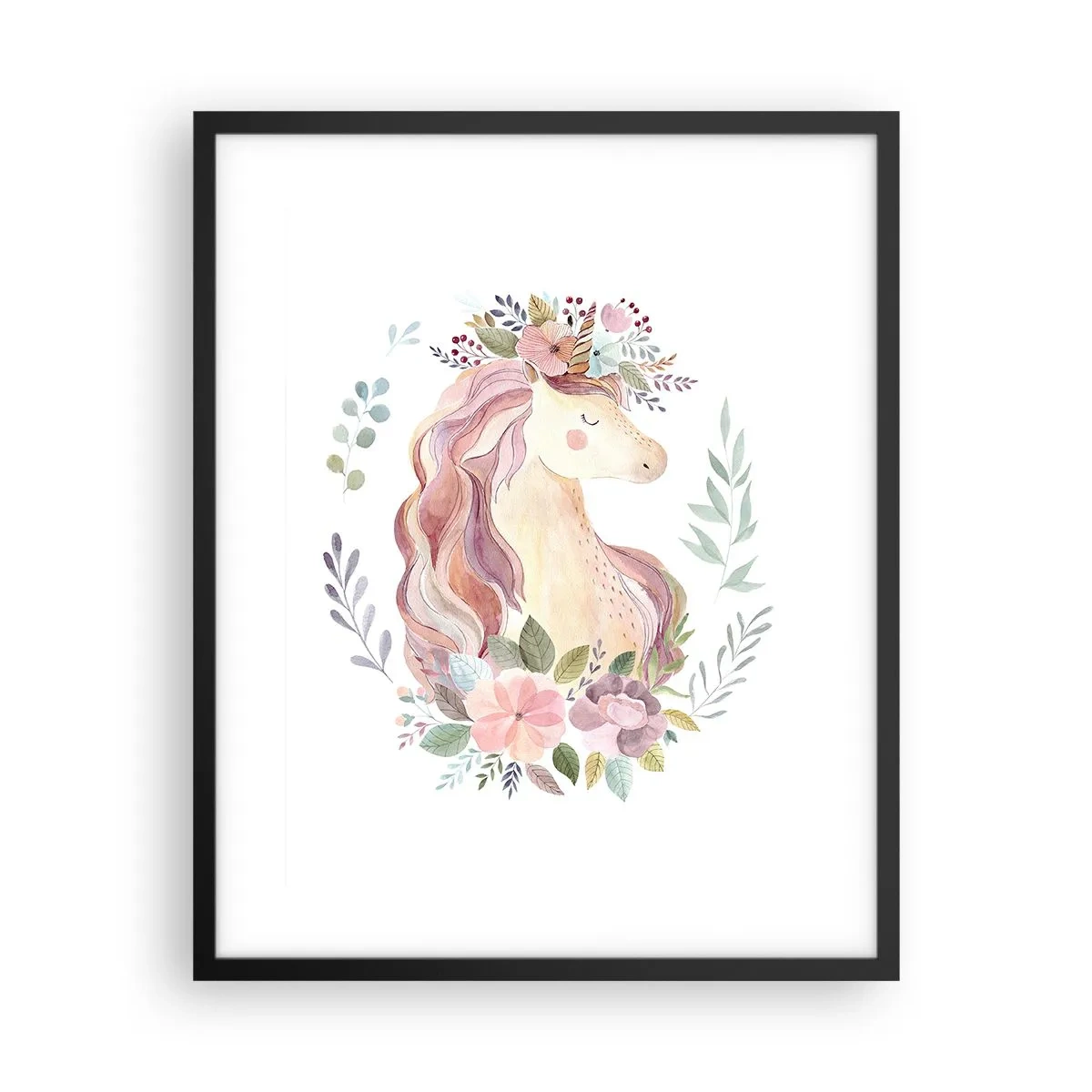 Affisch i svart ram - En inbjudan till sagornas värld - 40x50 cm