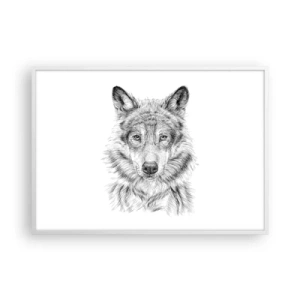 Affisch i vit ram - En född ledare - 100x70 cm