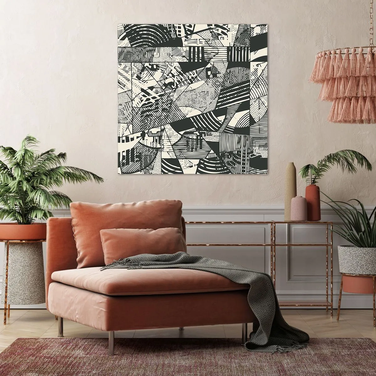 Canvastavla - Bild på duk - Nutidens dynamik - 60x60 cm