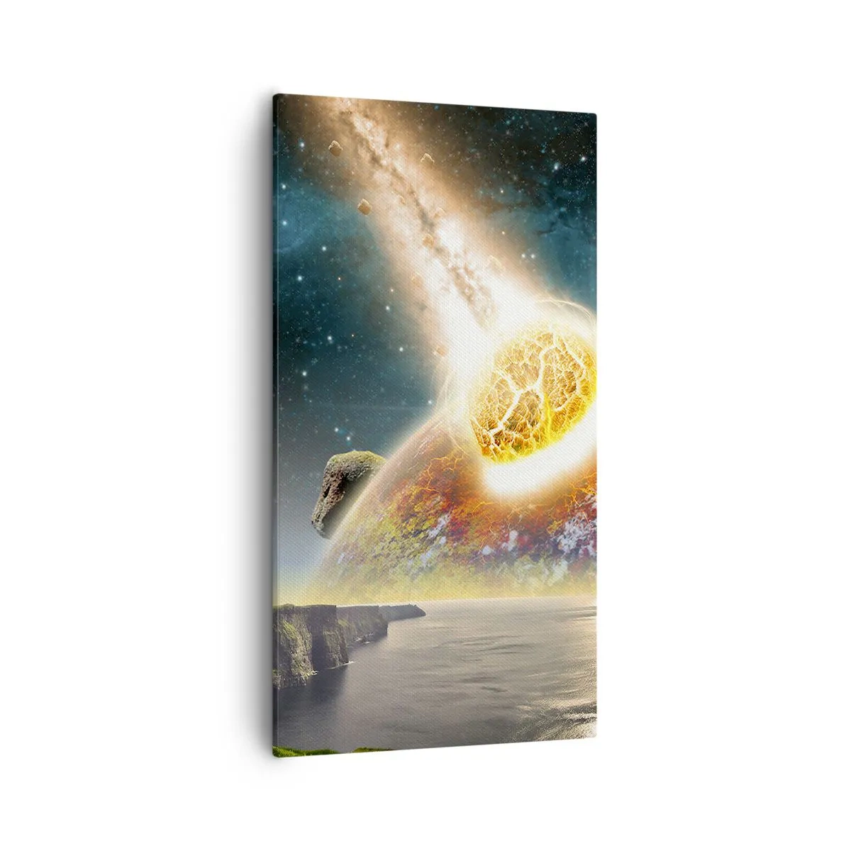 Canvastavla - Bild på duk - Rymddrama - 55x100 cm