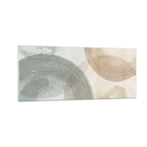 Glastavla - Bild på glas - Världars samspel - 100x40 cm