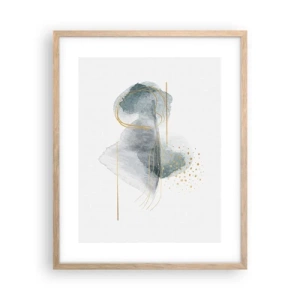 Affisch i ram av ljusek - Om gråhetens och guldets förhållanden - 40x50 cm