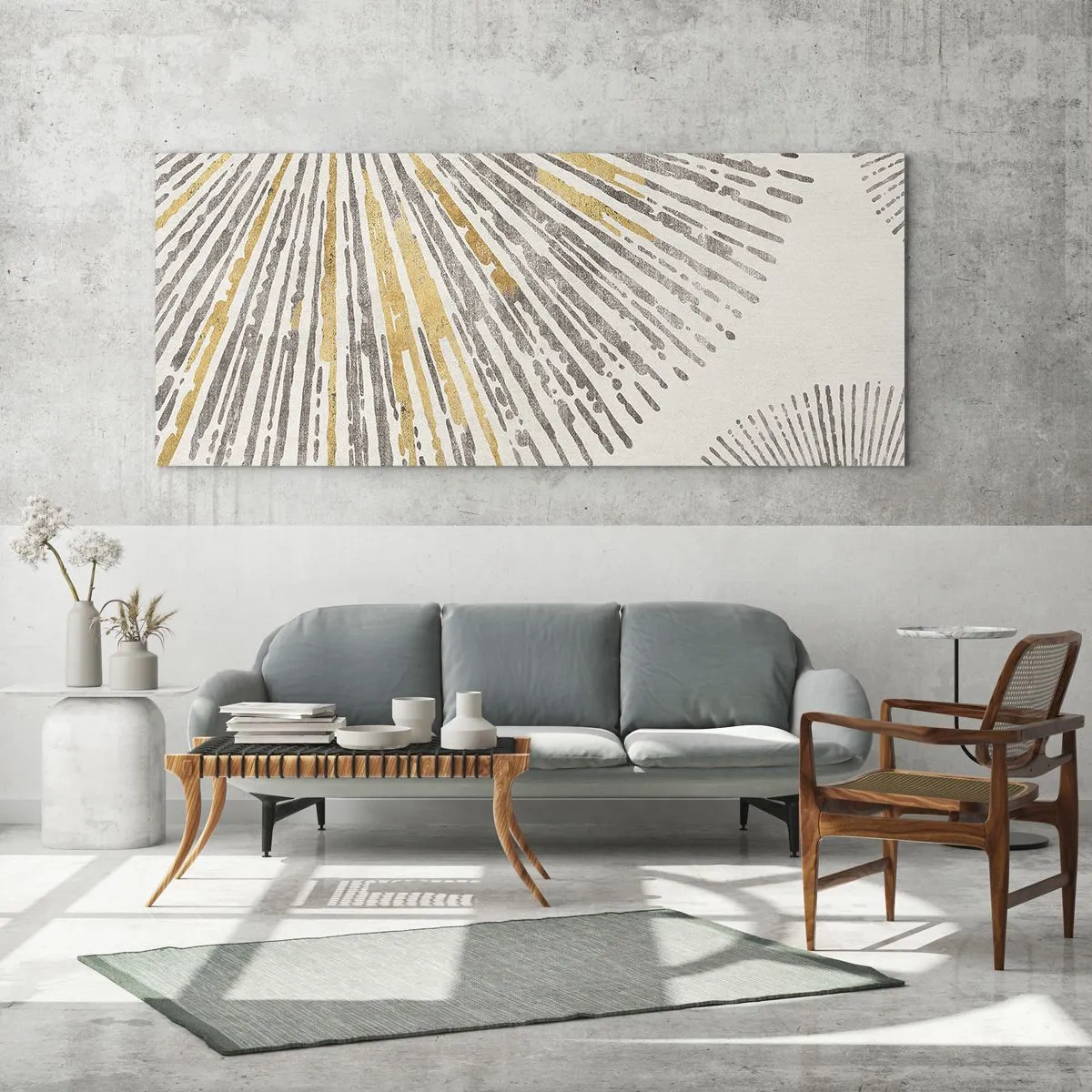 Glastavla - Bild på glas - Radiens skönhet - 140x50 cm