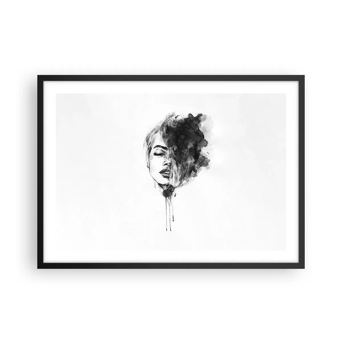 Affisch i svart ram - Vad flickan drömmer om - 70x50 cm