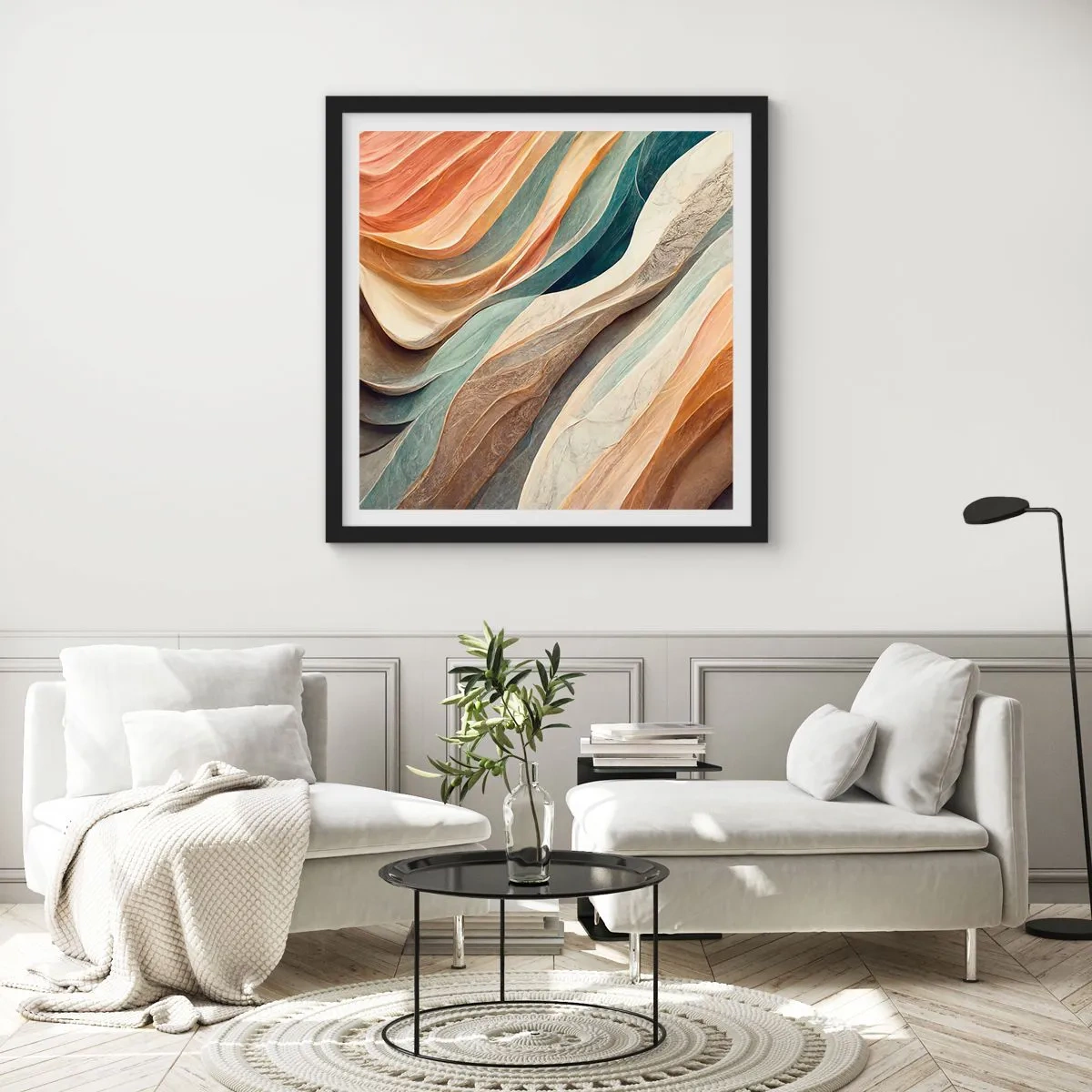 Affisch i svart ram - Ögonblick före förändring - 40x40 cm