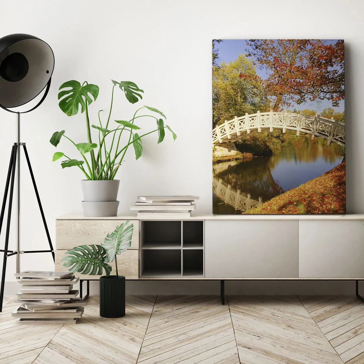 Canvastavla - Bild på duk - På suckarnas vita bro - 45x80 cm
