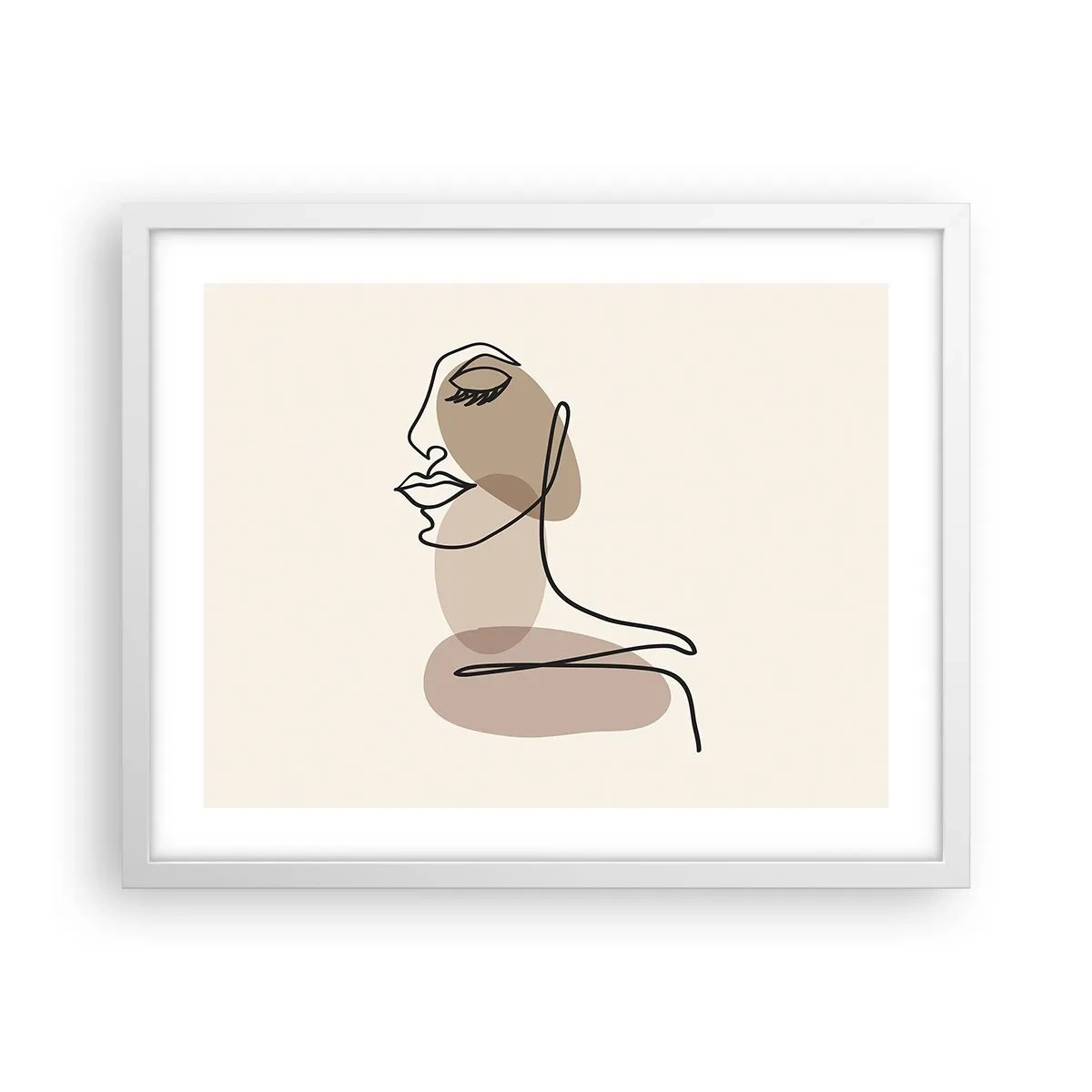 Affisch i vit ram - Skönhetens säkra linje - 50x40 cm