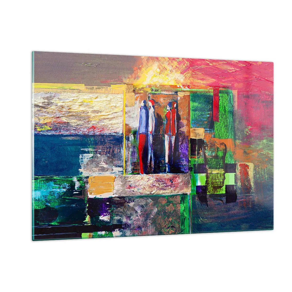 Glastavla - Bild på glas - Relationer och emotioner - 120x80 cm