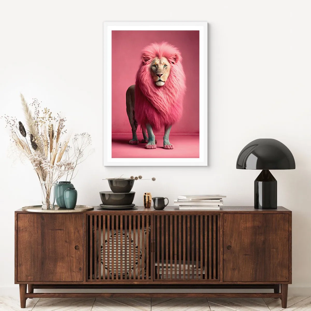 Affisch i vit ram - Och du är inte längre rädd - 50x70 cm