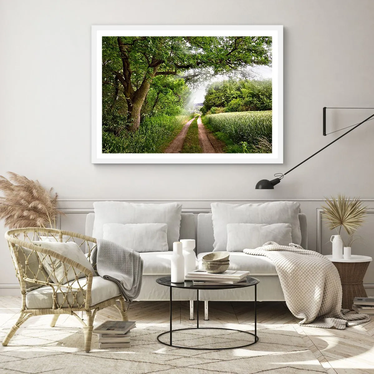 Affisch i vit ram - Et in Arcadia ego - 91x61 cm