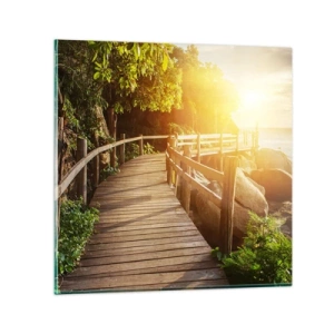 Glastavla - Bild på glas - Nästa kurva, nästa underverk - 70x70 cm