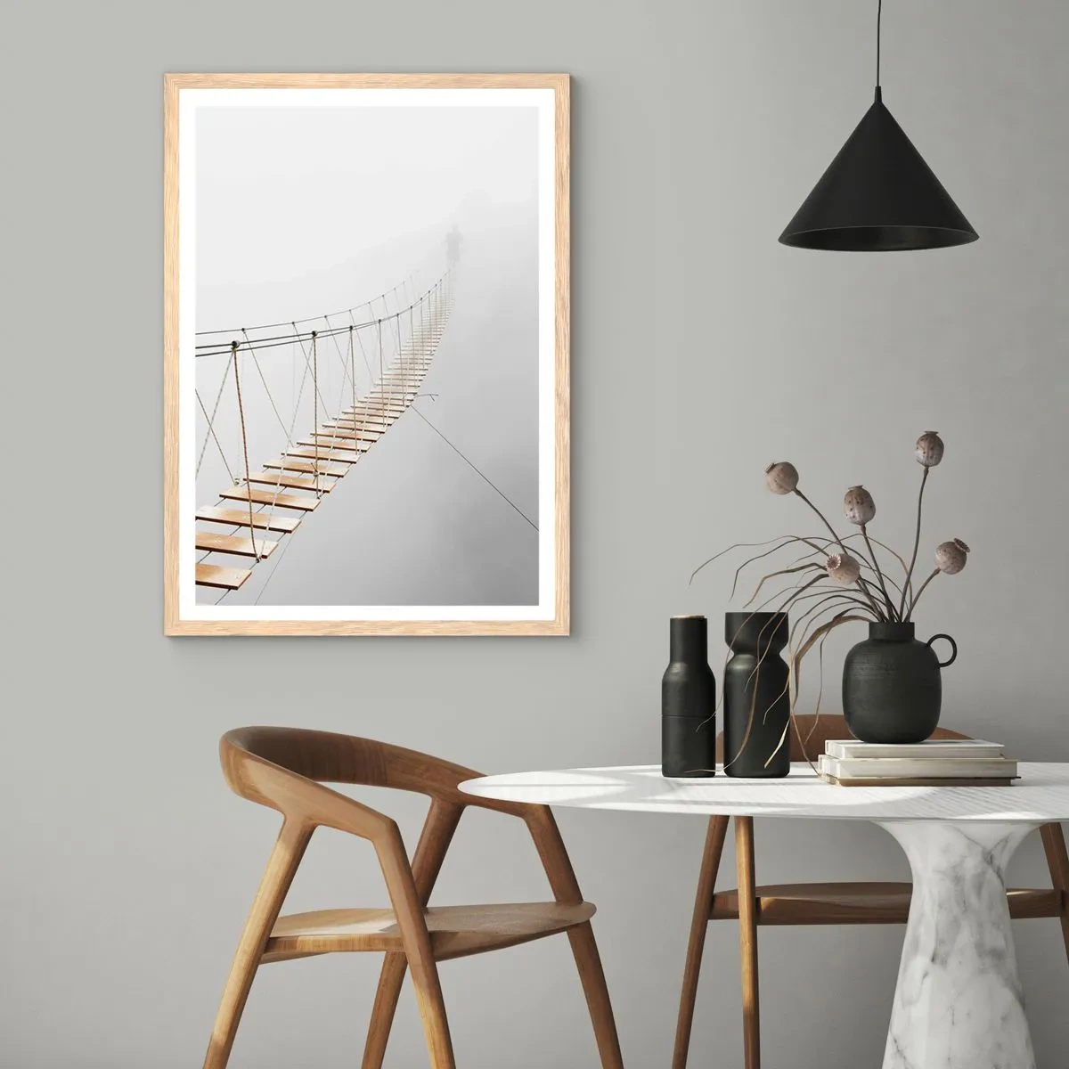 Affisch i ram av ljusek - Vart leder den dig? - 50x70 cm