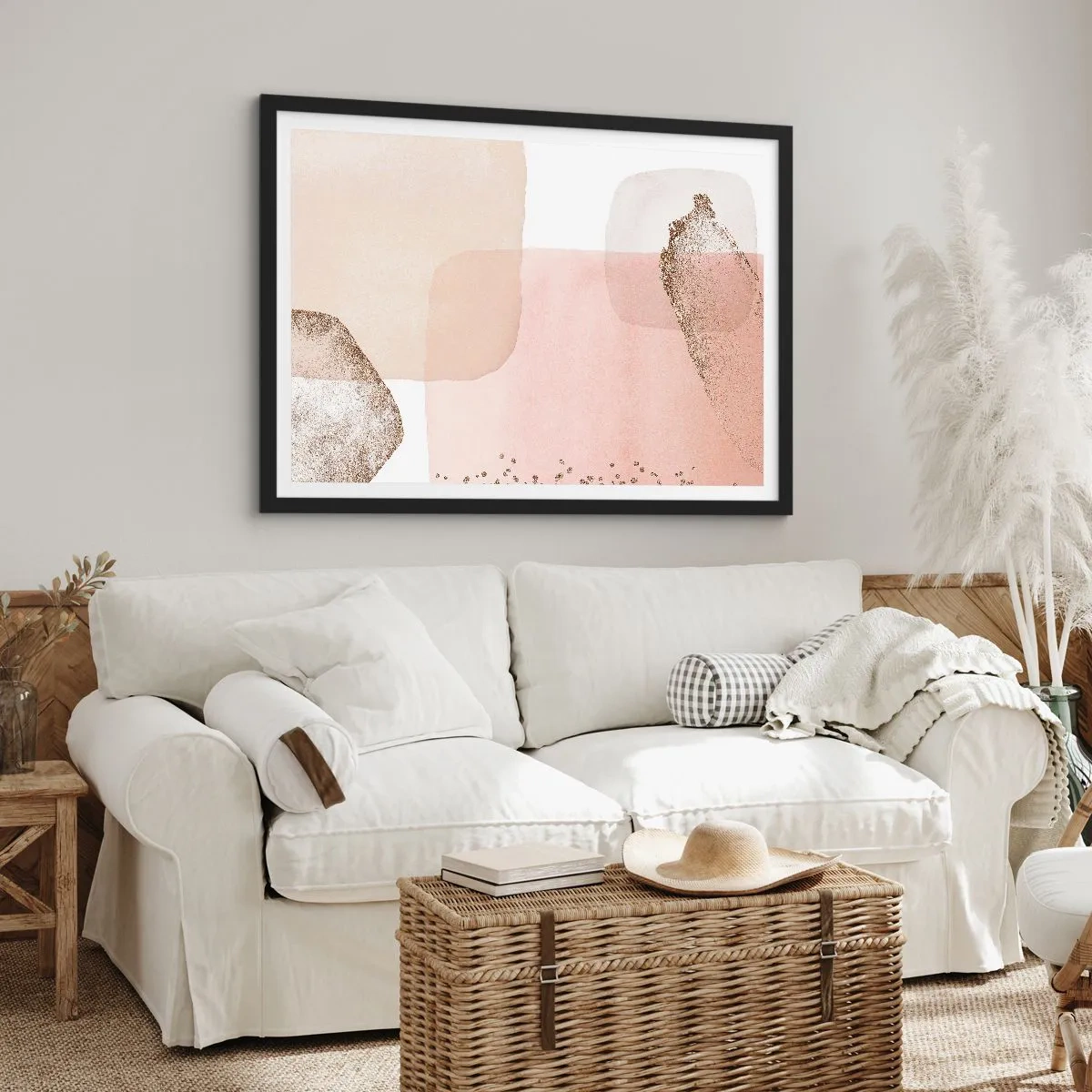 Affisch i svart ram - Titta genom färgen - 100x70 cm