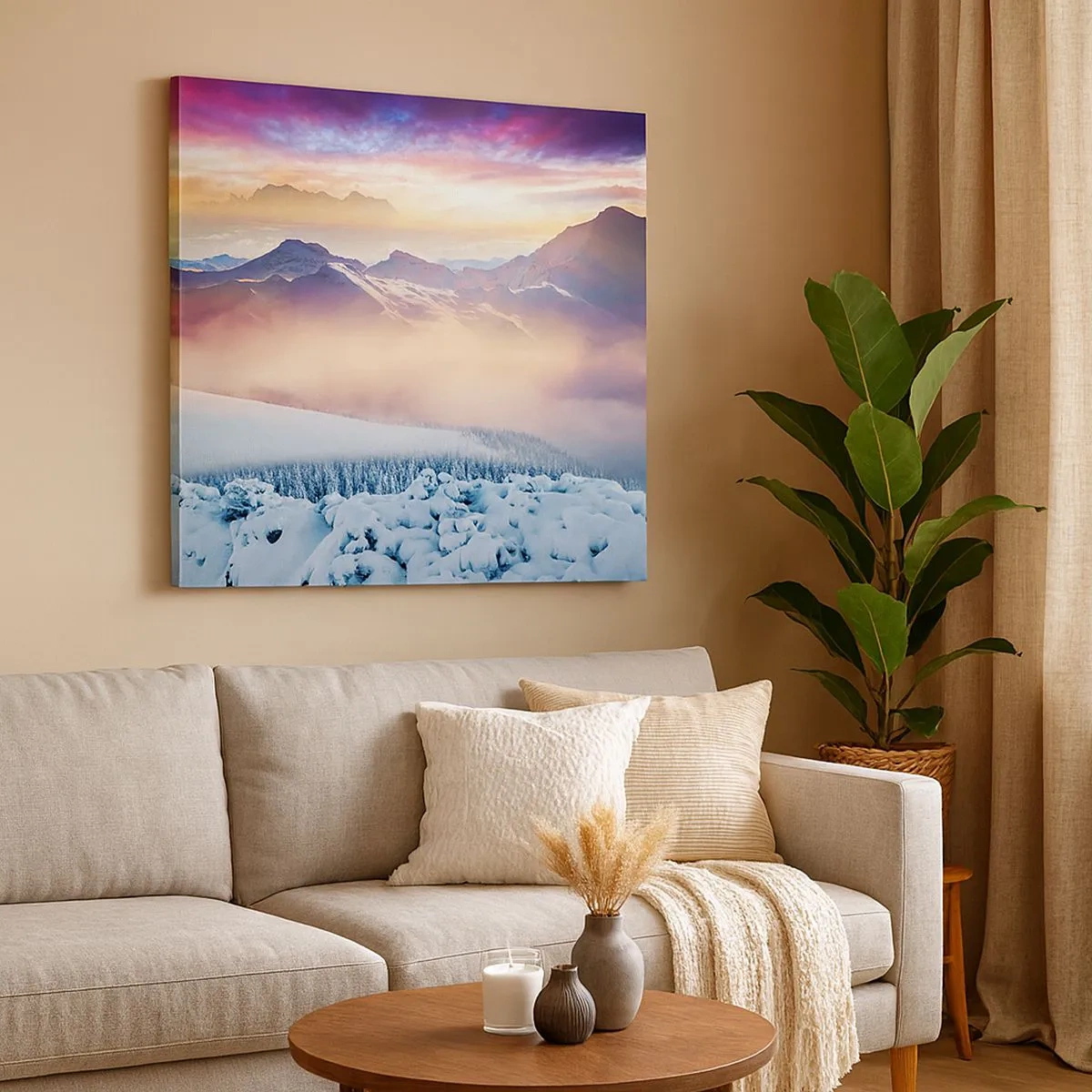 Canvastavla - Bild på duk - Naturens styrka och renhet - 30x30 cm