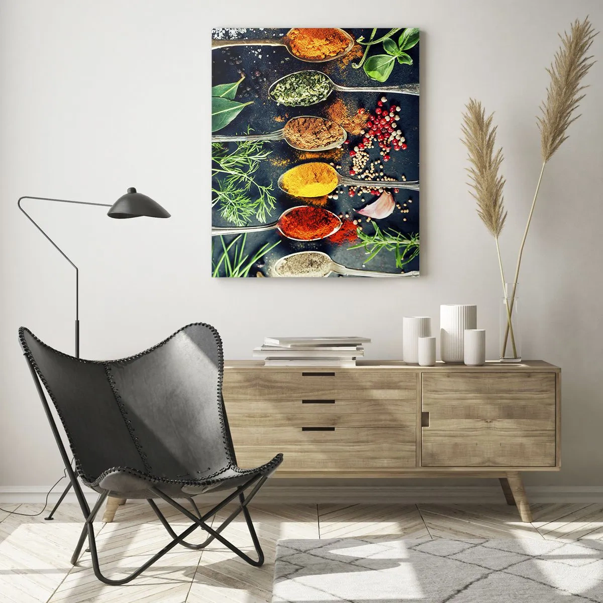 Glastavla - Bild på glas - Kulinarisk magi - 50x70 cm