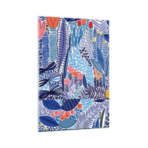 Glastavla - Bild på glas - Hawaii-trädgård - 70x100 cm