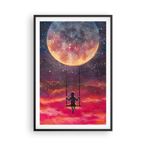 Affisch i svart ram - Sväva i molnen - 61x91 cm