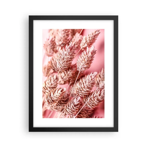 Affisch i svart ram - Blomkaskad i rosa - 30x40 cm
