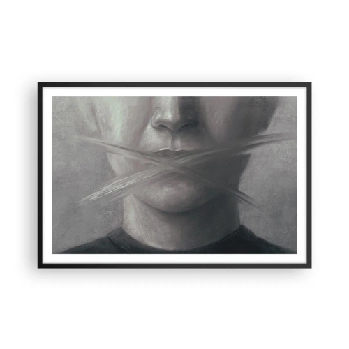 Affisch i svart ram - Inte ett ord - 91x61 cm